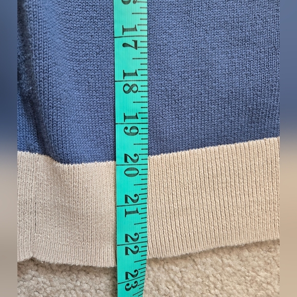 ALP N ROCK Blue/Cream/White Cotton Pullover Hoodie Sweater. Size Small - Picture 9 of 9